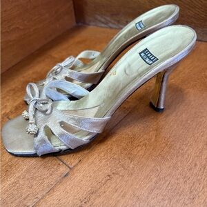 Vintage Stuart Weitzman Gold High Heel Sandals